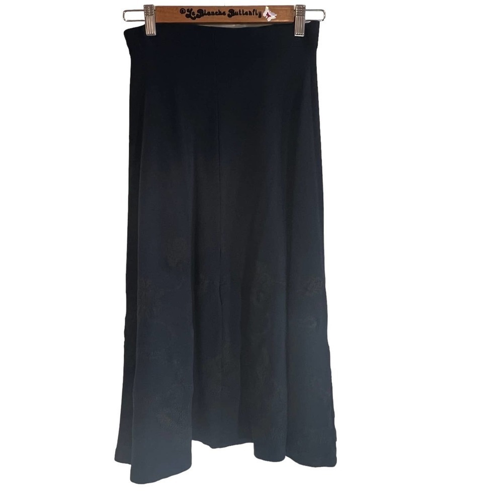 H&M Black Embroidery on Skirt Maxi Boho skirt XS/ Small